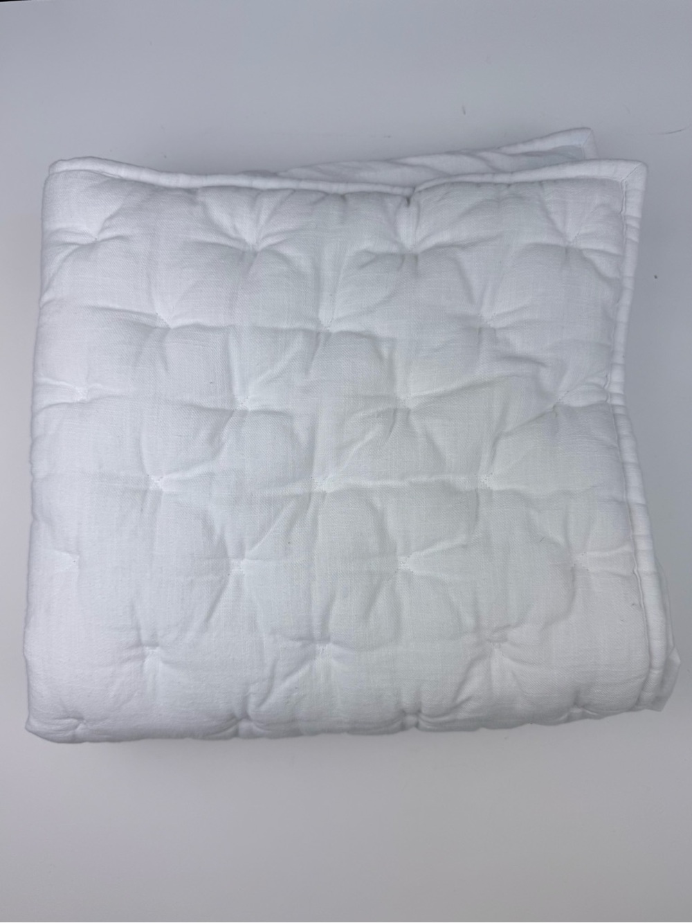 POTTERY BARN Euro Sham White Quilted pillow cover
